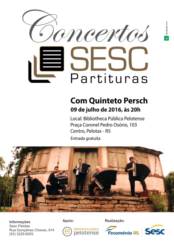 Sesc Partituras Pelotas - Quinteto Persch3007749