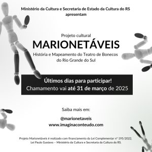 Últimos dias para participar do mapeamento de Teatro de Bonecos do Rio Grande do Sul