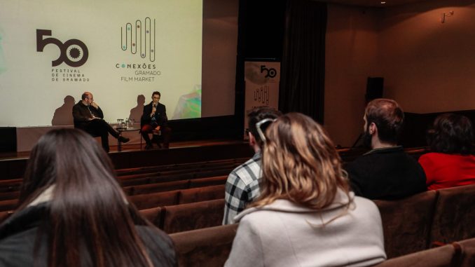 Conexões Gramado Film Market - Panorama Futuro do Audiovisual Ibero-Americano, com Fernando Lauterjung e Gerardo Michelin Foto Cleiton Thiele-Agência Pressphoto